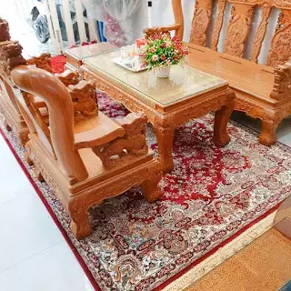 Top 50 thảm trải sàn phòng khách bàn ghế gỗ đẹp và tinh tế nhất